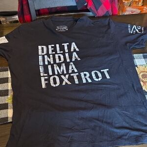 Grunt Style Black Delta India Lima Foxtrot T-Shirt Size Xxl